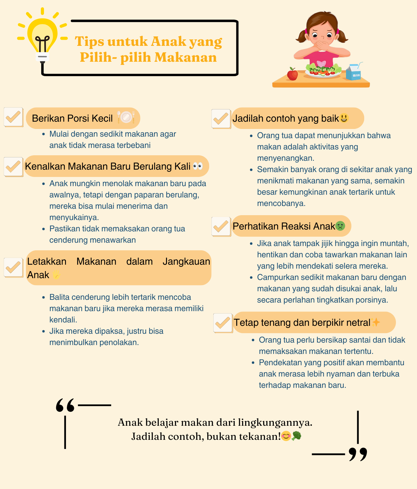 Tips untuk Anak yang Pilih-Pilih Makanan